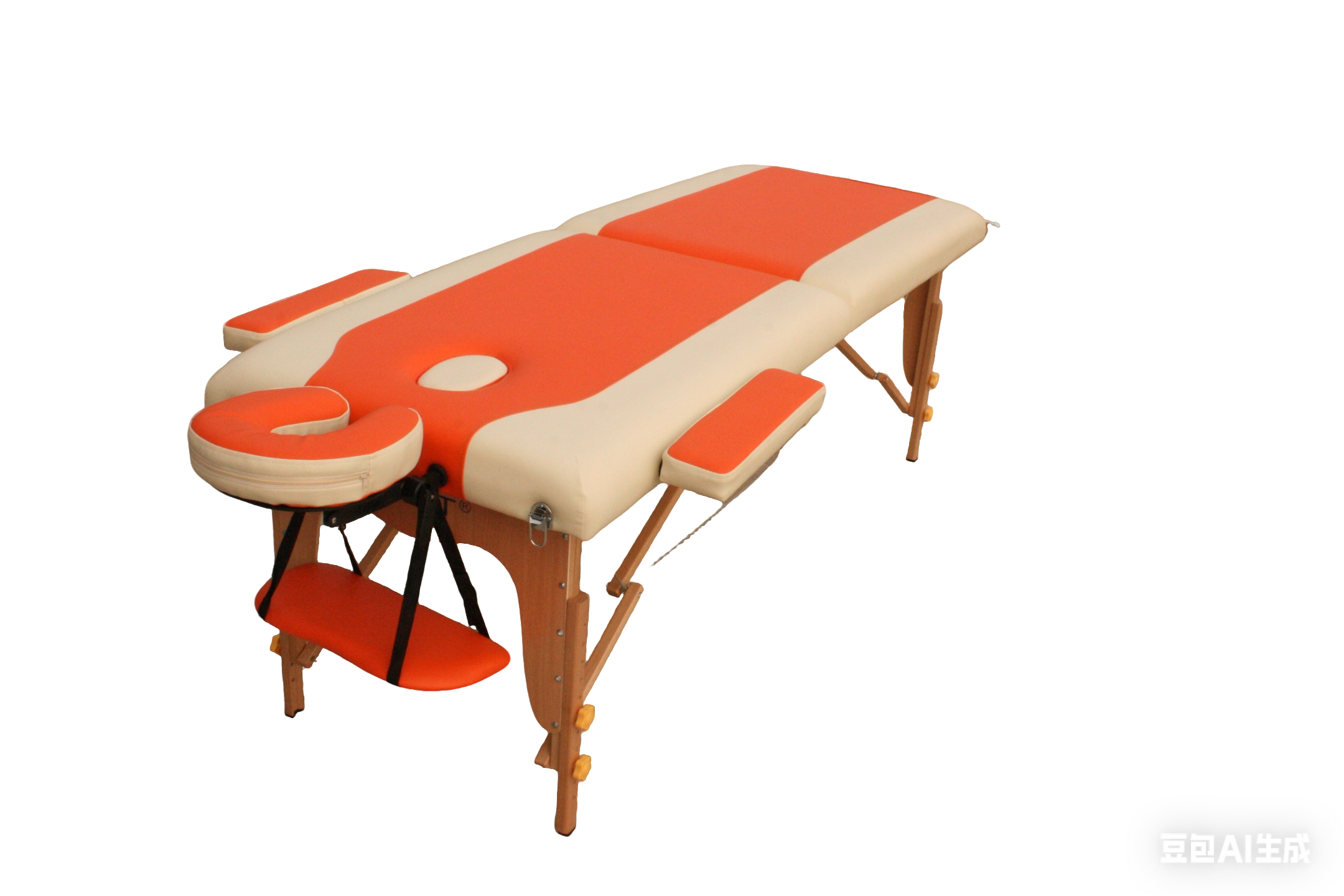 Wooden Two-Tone Foldable Massage Bed M002PS