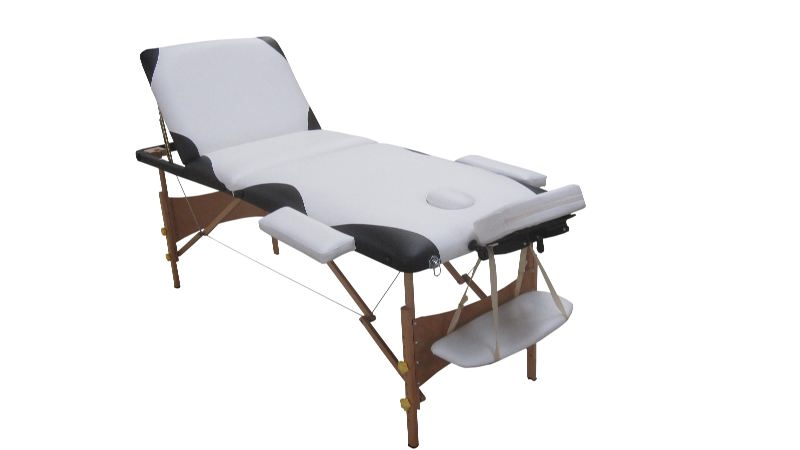 木质双色三折收折按摩床 M012E