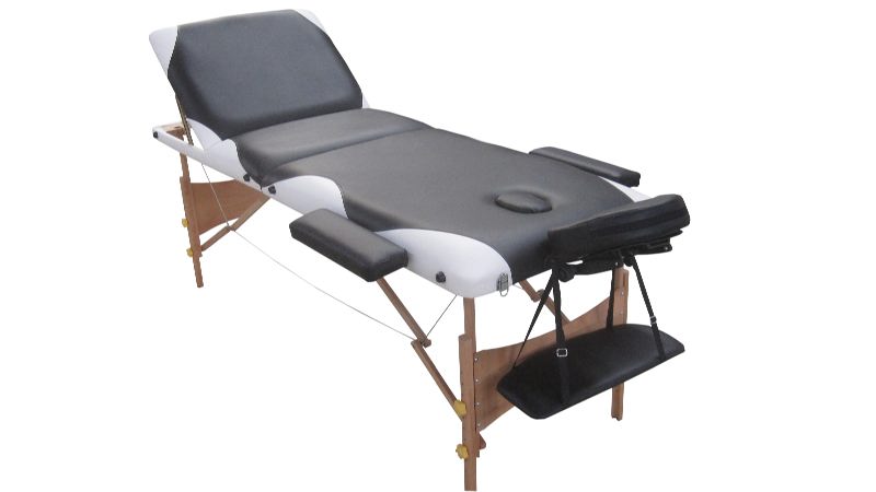 木质双色三折收折按摩床 M012E