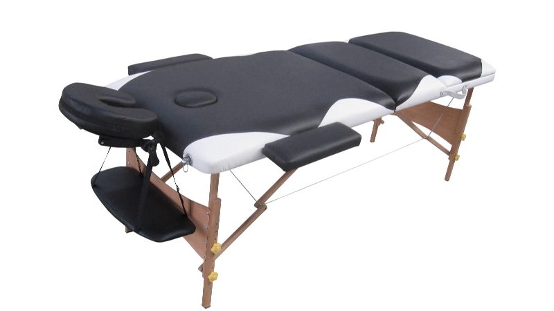 木质双色三折收折按摩床 M012E