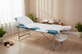 AT015 White & Teal Massage Table Scene