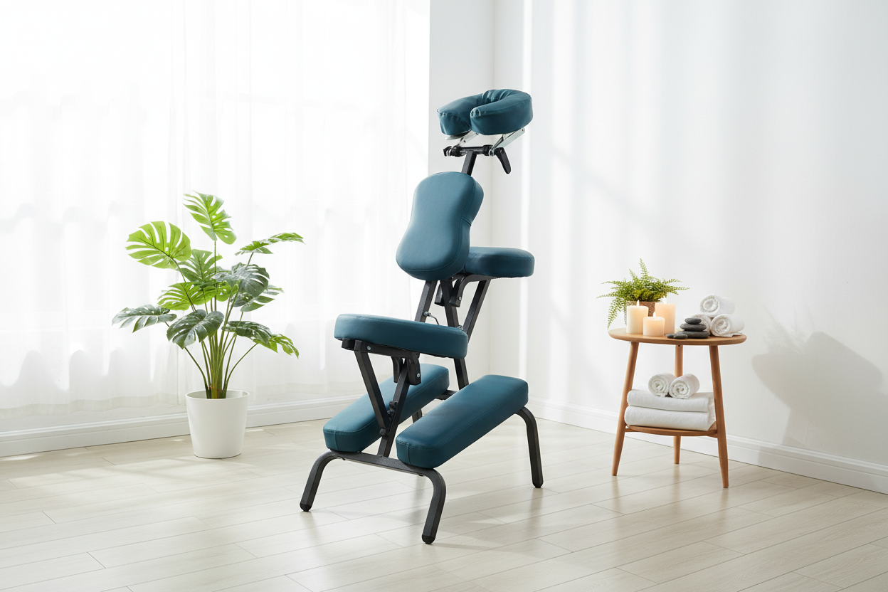 Y007 Teal Massage Chair Scene - No People